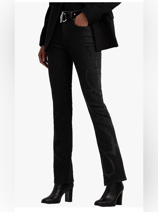 Ralph Lauren Denim - Ralph Lauren NWT Super Stretch High Waist Boot Leg Velvet Flocked 29 / 8